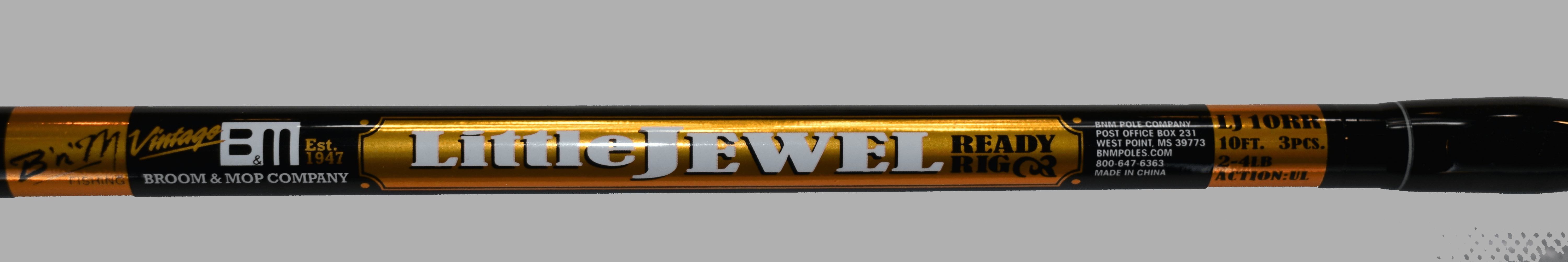 "LJ10RR B&M Little Jewel Ready Rig 10 ft Fishing Pole"