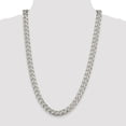 thumbnail image 4 of 925 Sterling Silver Curb Chain Styles Necklace 10.5 mm Domed w/ Side D/C 20 inch, 4 of 4