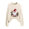 thumbnail image 5 of ZHOUCHANKIDS Christmas Sweaters for Women - Funny Festive Womens Christmas Sweaters - Cute Winter Holiday Outfit Beige L, 5 of 5