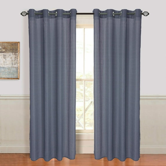 Lavish Home Olivia Jacquard Grommet Curtain Panel