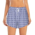 thumbnail image 4 of Lsque Blue And White Porcelain Chinaware Printed Women's Running Shorts with Liner Pockets,Elastic Quick Dry Workout Athletic Gym Yoga Shorts,Womens High Waist Shorts-X-Large, 4 of 9