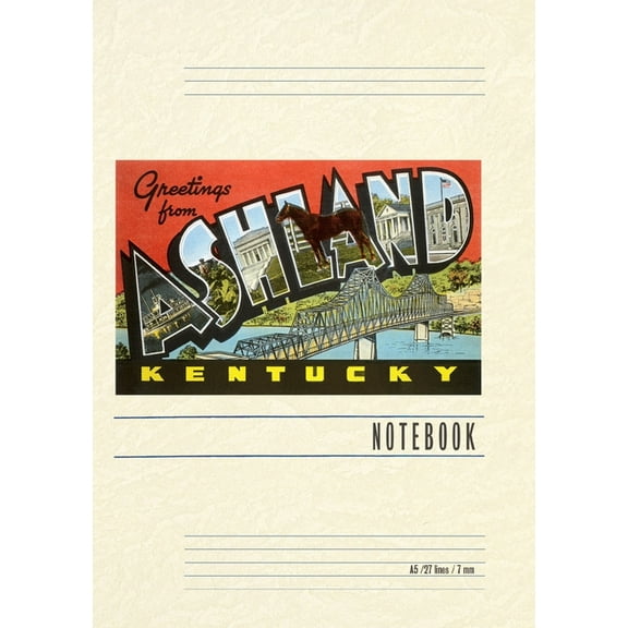 Vintage Lined Notebook Greetings from Ashland, Kentucky, (Paperback)
