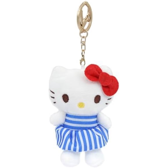 Hello Plushies Kitty Plush Keychain, Blue 4.2” Inch Stuffed Animal Backpack Decorations Bag Lucky Pendant Dolls