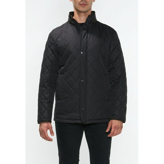 Dobby Diamond Quilted Car Coat