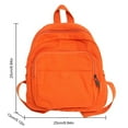 thumbnail image 3 of PENGXIANG Women Campus Backpack Canvas Simple Rucksack Daily Bag for Female (Black), 3 of 6