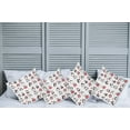 thumbnail image 2 of Ambesonne Winter Throw Pillow Cover 4 Pack, Penguins Merry Xmas, 20", Dark Coral White Black, 2 of 7