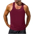 thumbnail image 3 of VBTAPA Mens Waffle Knit Tank Top Sleeveless Muscle Workout Shirts Bodybuilding Gym Tees Soft Athletic Undershirts Wine XXXL, 3 of 5