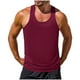 thumbnail image 2 of Camiseta sin mangas con cuello en V para hombre, informal, de verano, para fitness, ejercicio, correr, entrenamiento, chaleco de poliéster., 2 of 4