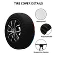 thumbnail image 3 of Lsque Geometry Dash Pattern Tire Covers - Tough Tire Wheel Protector for Truck, SUV, Trailer, Camper, RV - 15 inch, 3 of 7