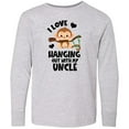 thumbnail image 3 of Inktastic Monkey I Love Hanging out with My Uncle Long Sleeve Youth T-Shirt, 3 of 5