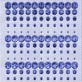 thumbnail image 1 of Ahgly Company Machine Washable Indoor Square Transitional Heavenly Blue Area Rugs, 4' Square, 1 of 7
