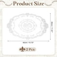 thumbnail image 2 of 2 Piezas de Manteles de Encaje, 15.7x6.2 Pulgadas, Doilies Vintage Ovalados de Encaje Bordado para Decoración de Mesa, Blanco, 2 of 7
