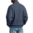 thumbnail image 5 of KyCheLot Mens Full Zip up Sweatshirt Long Sleeve Mock Neck Textured Pullover Loose Drop Shoulder Outwear, 5 of 6