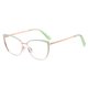 thumbnail image 1 of Gafas de sol metálicas con cristales planos que bloquean la luz azul, ideales para viajar, con acabado pintado., 1 of 4