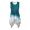Ocean Wave, variant on HELLHERO Ladies Irregular Hem Casual Dress, Yellow White Floral Asymmetric Sleeveless Sundress, with Side Pockets Midi Dress for Pool Party and Vacation