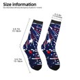 thumbnail image 2 of Rocae Red White Blue Fireworks 1 for Girls Boys Crew Socks,Children's Socks, Kids Socks, Toddler Socks: Daily Wear with Kids School Uniform, 2 of 5