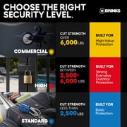 Brinks Stainless Steel 80mm Discuss Combination Padlock with 1/2in Shackle