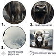 thumbnail image 3 of Designart "Monochromatic Yak Grazing Scene" Yaks Floater Framed Wall Art Prints, 3 of 5