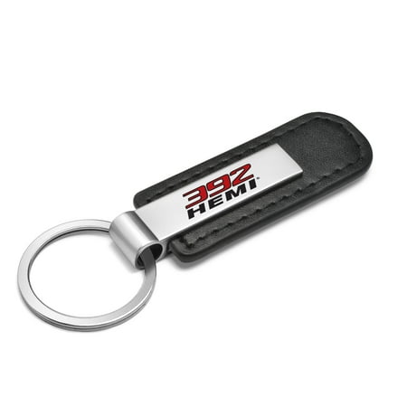 392 HEMI Black Leather Strap Key Chain Key-Ring for Challenger