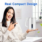 Small Electric Tea Kettle Stainless Steel, 0.8L Portable Mini Hot Water Boiler Heater, Travel Electric Coffee Kettle with Auto Shut-Off & Boil Dry Protection