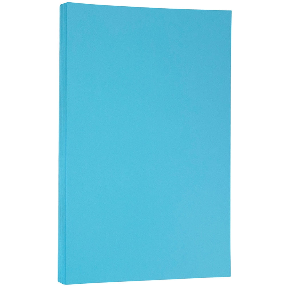 JAM Bright Legal Paper, 8.5x14, 24lb Blue, 100/Pack