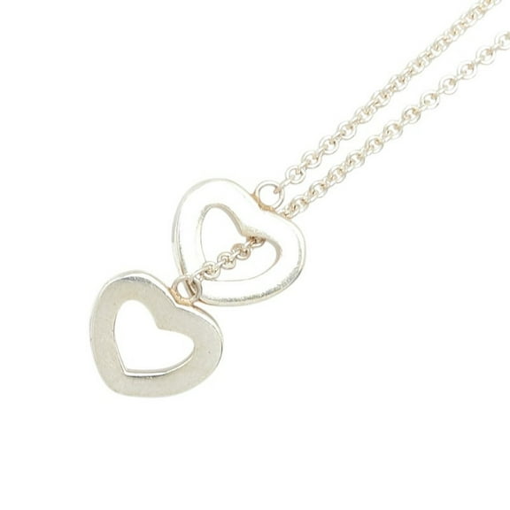 Pre-Owned Tiffany Heart Link Lariat Necklace in 925 Sterling Silver for Women.... (Good)