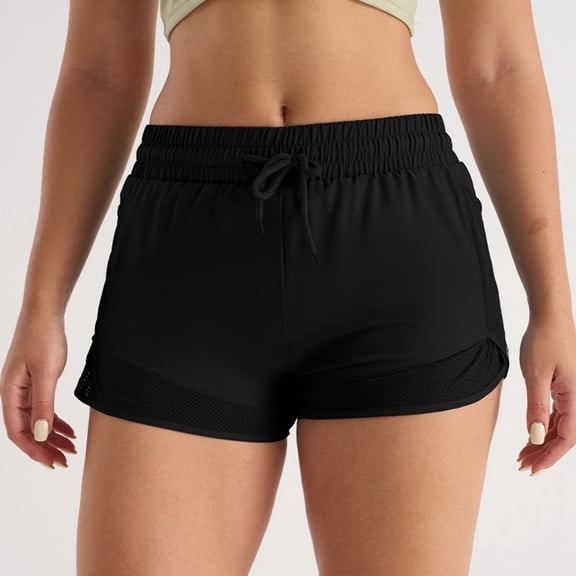 HAIJIE Women's Swim Shorts Relaxed Fit High Waist Casual Women's Shorts for Women High Waist Loose Fitting Liner Upf50