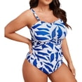 thumbnail image 1 of Krdevn Maillot de Bain Tankini Grande Taille avec Bretelles Réglables Imprimé Numérique Mode pour Femmes, 1 of 9