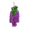 thumbnail image 1 of Guirnalda de flores artificiales de glicina para colgar en la pared, para interiores y exteriores, ideal para bodas, fiestas, festivales y decoración floral simulada., 1 of 8