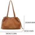 thumbnail image 7 of Suede Shoulder Bag Vintage Drawstring Medium Handbag Slouchy Purse, 7 of 7