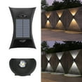 thumbnail image 1 of Aplique solar de pared | Aplique exterior con iluminación hacia arriba y hacia abajo | Lámpara solar impermeable IP65 para porche, jardín, camino y patio | Iluminación exterior moderna para el hogar, 1 of 9