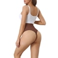thumbnail image 3 of NOMADIC NOOK Women's High-Waisted Briefs Thong Stretchy Knickers Comfortable Underwear 2 Packs, 3 of 4