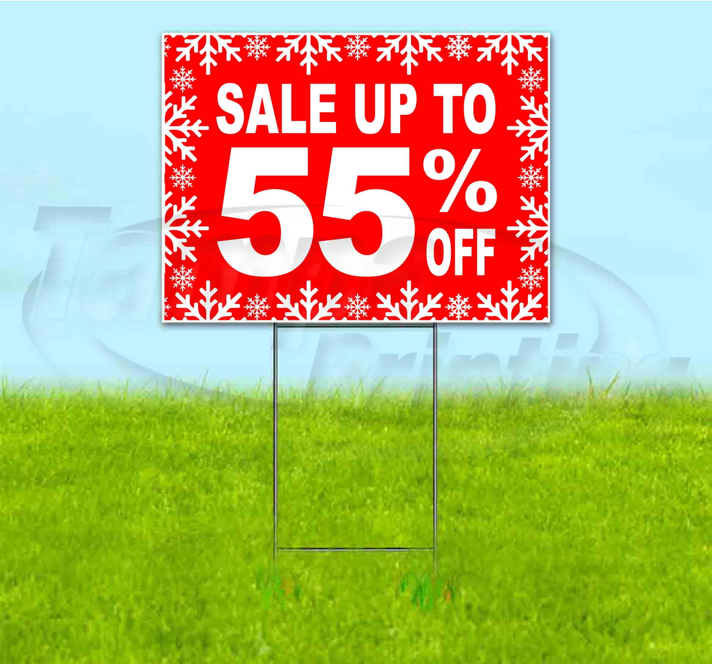 Sale Up To 55% Off (18" x 24") Yard Sign, Includes Metal Step Stake