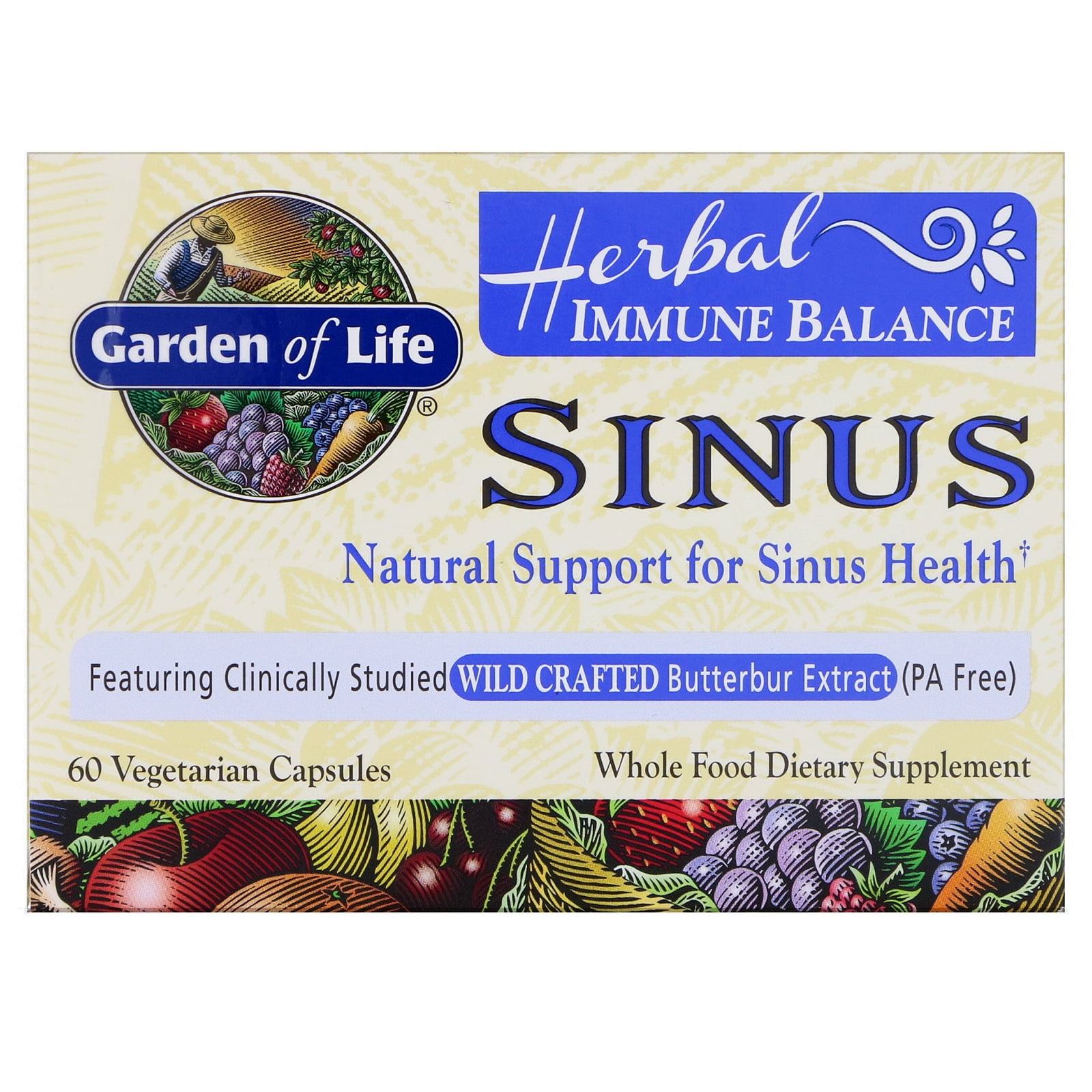Garden of Life, Immune Balance Sinus 60 vcaps