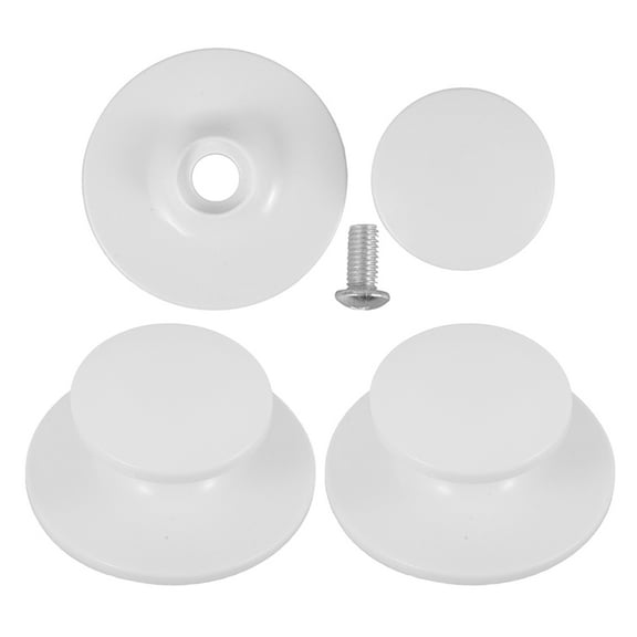 Pretyzoom 3Pcs Heat Resistant White Plastic Pot Lid Handles Universal Replacement for Rice Cooker Lids