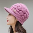 thumbnail image 3 of Ksopiavobs Women's Visor Beanie Trendy Warm Hat Winter Wool Lined Elastic Knitted Hat, 3 of 7
