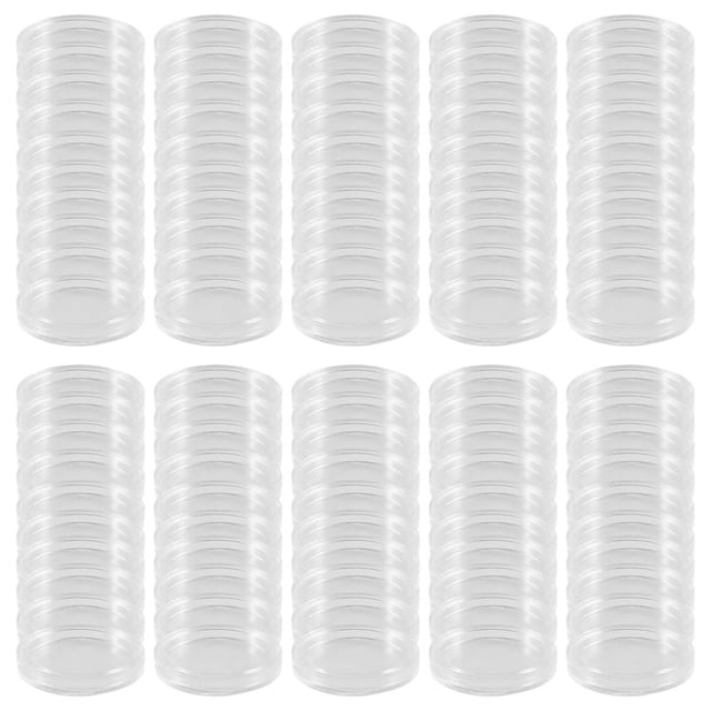 100 Piezas 21Mm Redondo Titular de Moneda PláStico Transparente Caja CáPsulas Cajas ExhibicióN Almacenamiento Titulares Monedas