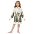 thumbnail image 6 of FORMRS Niños Bathrobe Unisex Hooded Robe Soft Plush Pajamas Sleepwear, Size 2-3T, Hand Drawn Christmas Stars, 6 of 7