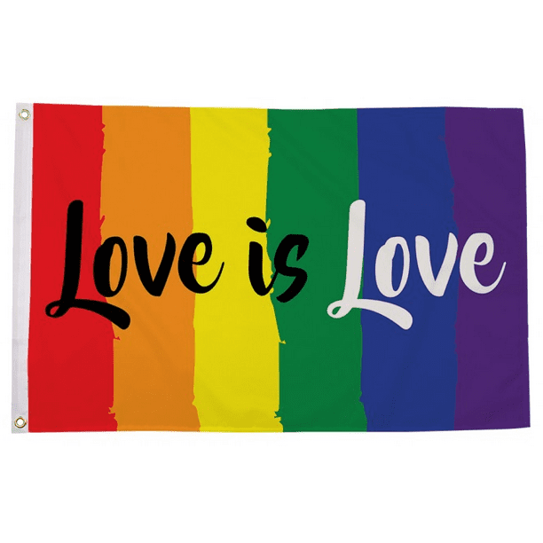 Love Is Love Rainbow 3'X5' Flag Rough Tex® 100D - Walmart.com