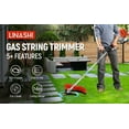 thumbnail image 2 of 52CC 2-Stroke Gas Weed Eater, 5 in 1 Gas String Trimmer Upgraded, High Power Weed Wacker Gas Powered, Outdoor Brush Cutter Hedge Trimmer, Multi Functional Trimming Tools for Lawn, Yard, Garden, 2 of 9