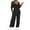 Black, variant on Kmdttou Sweatsuits Active Jogging for Women's Fashionable Casual Solid Color Jumpsuit jacket Set Two-piece Long Sleeved V-neck Top/shirt Set on Clearance!