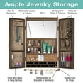 thumbnail image 5 of Excello Global Products Large Rustic Wall Mounted Jewelry Organizer with Barndoor Decor - Brown - EGP-HD-0282-OS, 5 of 5