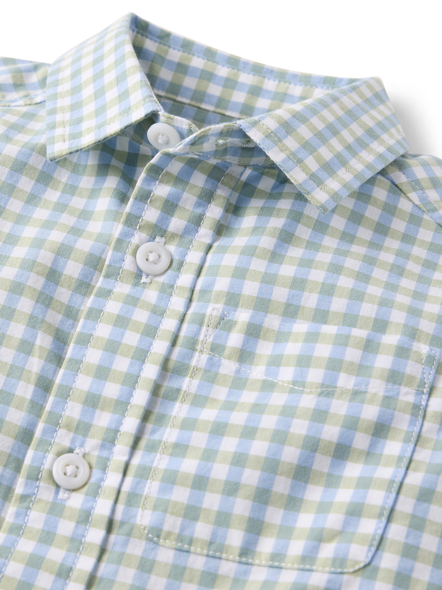 The Children's Place Baby & Toddler Boys Short Sleeve Poplin Button Up Shirt, Sizes 6M-5T