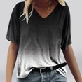 thumbnail image 1 of zanvin Haut pour Femmes, T-shirt Décontracté à Manches Courtes et Col en V Imprimé Mode pour Femmes, 1 of 4