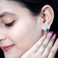 thumbnail image 6 of Rosec Jewels Lab Grown Emerald Teardrop Earrings for Women (3 Carat, AAAA Quality) - Certified Emerald Diamond Earrings, 18K White Gold, 6 of 8