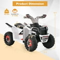 thumbnail image 3 of Gymax Kids Electric Ride On ATV Toy 6V Battery Powered Electric Vehicle Toy w/ Direction Control White, 3 of 9