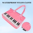 thumbnail image 3 of Bolso de hombro de nailon impermeable con estampado de teclas de piano, 3 of 7