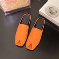 thumbnail image 5 of Womens Sandals Women's Fashionable Casual Spring And Summer Versatile Beach Wedge Solid Color Peep-Toe Open-Toe Slippers,Orange,36, 5 of 9