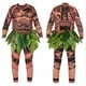 thumbnail image 1 of Disfraz de Maui de 3 piezas, disfraz de cosplay con tatuaje de Maui, camiseta, pantalones, disfraz de Halloween con falda de hojas, 1 of 4