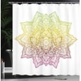thumbnail image 3 of Ambesonne Lotus Shower Curtain, Mandala Abstract Flower Print, 69"Wx70"L, Pale Avocado, 3 of 4